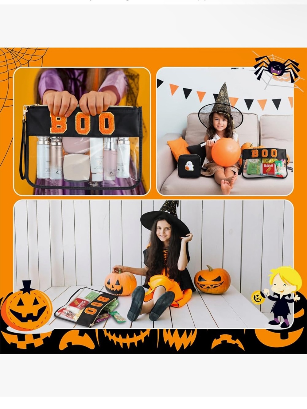 Halloween Makeup Chenille & Ghost Bag Set - Picture 6 of 7